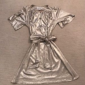 Silver/gold Anthropologie dress